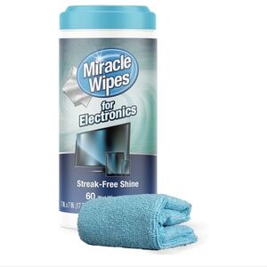 Miracle Wipes for Electronics Cleaning - Screen Wipes Designed for TV, Phones,60